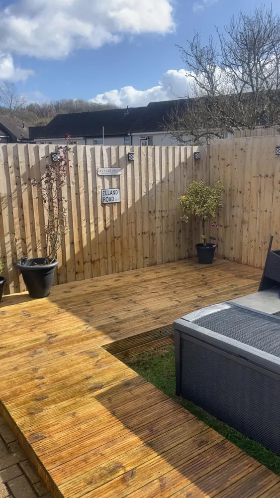 A timber deck after cleaning