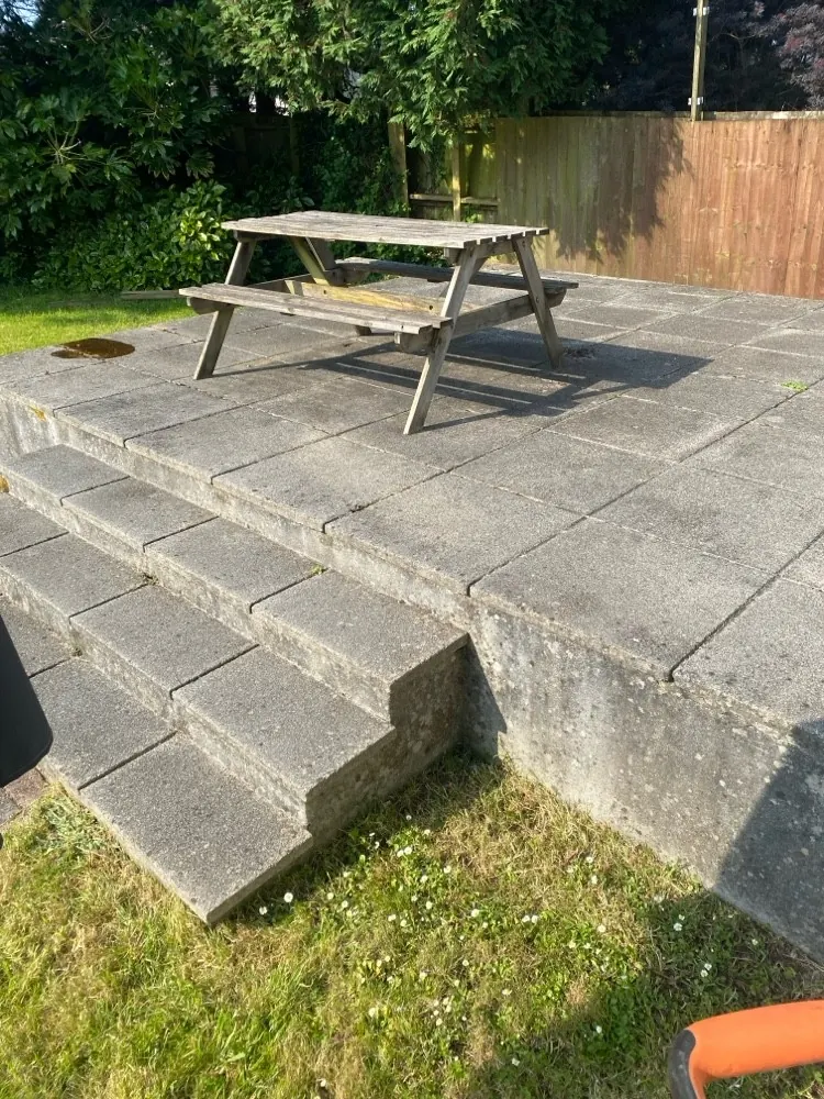 Garden steps before cleaning